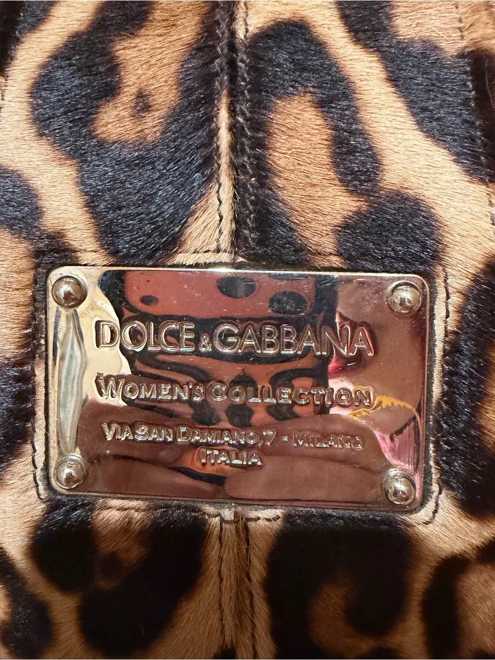 Dolce & Gabbana Miss Urbanette Calf Hair Leopard 🐆 Print Satchel